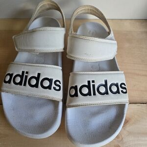 ADIDAS WOMEN'S ADILETTE WHITE STRAP SANDAL SHOES size 7